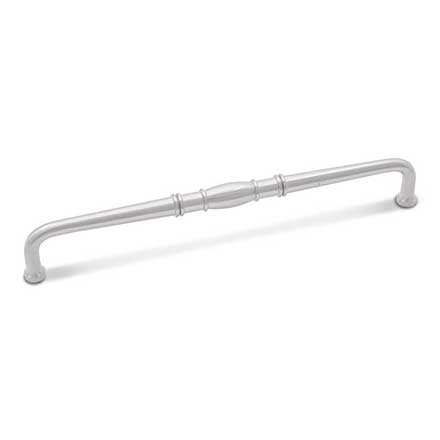 RK International [CP-806-P] Solid Brass Cabinet Pull Handle - Barrel Middle - Oversized - Satin Nickel Finish - 8&quot; C/C - 8 7/16&quot; L