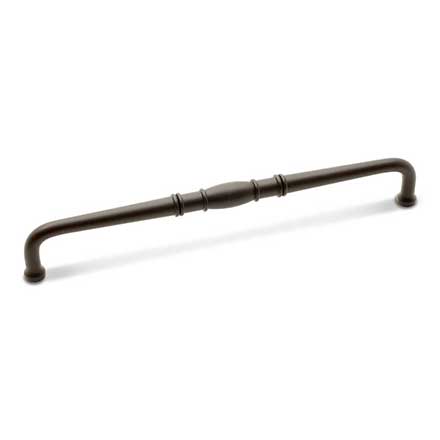 RK International [CP-806-RB] Solid Brass Cabinet Pull Handle - Barrel Middle - Oversized - Oil Rubbed Bronze Finish - 8" C/C - 8 7/16" L