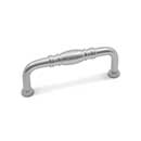 RK International [CP-807-P] Solid Brass Cabinet Pull Handle - Barrel Middle - Standard Size - Satin Nickel Finish - 3&quot; C/C - 3 3/8&quot; L