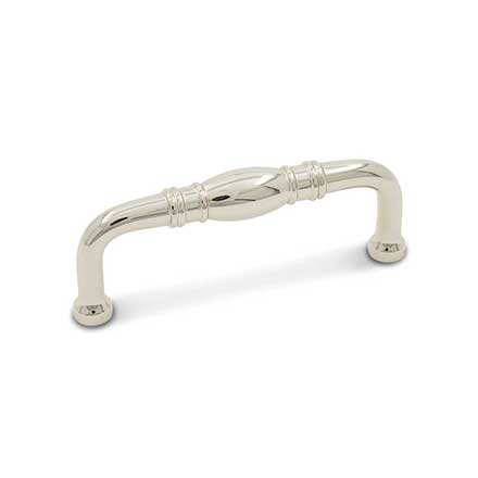 RK International [CP-807-PN] Solid Brass Cabinet Pull Handle - Barrel Middle - Standard Size - Polished Nickel Finish - 3&quot; C/C - 3 3/8&quot; L