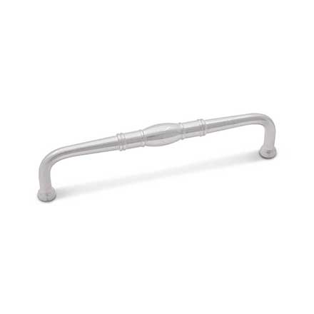 RK International [CP-808-P] Solid Brass Cabinet Pull Handle - Barrel Middle - Oversized - Satin Nickel Finish - 5" C/C - 5 3/8" L