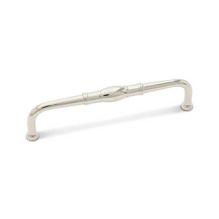 RK International [CP-808-PN] Solid Brass Cabinet Pull Handle - Barrel Middle - Oversized - Polished Nickel Finish - 5" C/C - 5 3/8" L