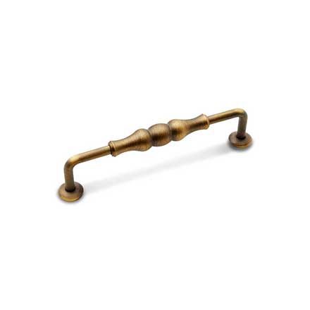 RK International [CP-3701-AE] Solid Brass Cabinet Pull Handle - Beaded Middle - Oversized - Antique English Finish - 5" C/C - 5 11/16" L