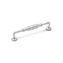RK International [CP-3701-P] Solid Brass Cabinet Pull Handle - Beaded Middle - Oversized - Satin Nickel Finish - 5&quot; C/C - 5 11/16&quot; L