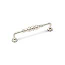 RK International [CP-3701-PN] Solid Brass Cabinet Pull Handle - Beaded Middle - Oversized - Polished Nickel Finish - 5" C/C - 5 11/16" L