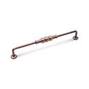 RK International [CP-3702-DC] Solid Brass Cabinet Pull Handle - Beaded Middle - Oversized - Distressed Copper Finish - 8&quot; C/C - 8 3/4&quot; L