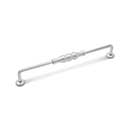 RK International [CP-3702-P] Solid Brass Cabinet Pull Handle - Beaded Middle - Oversized - Satin Nickel Finish - 8&quot; C/C - 8 3/4&quot; L