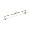 RK International [CP-3702-PN] Solid Brass Cabinet Pull Handle - Beaded Middle - Oversized - Polished Nickel Finish - 8&quot; C/C - 8 3/4&quot; L