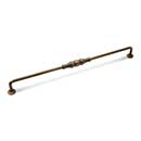 RK International [CP-3703-AE] Solid Brass Cabinet Pull Handle - Beaded Middle - Oversized - Antique English Finish - 12&quot; C/C - 12 3/4&quot; L