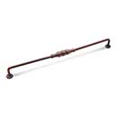RK International [CP-3703-DC] Solid Brass Cabinet Pull Handle - Beaded Middle - Oversized - Distressed Copper Finish - 12&quot; C/C - 12 3/4&quot; L