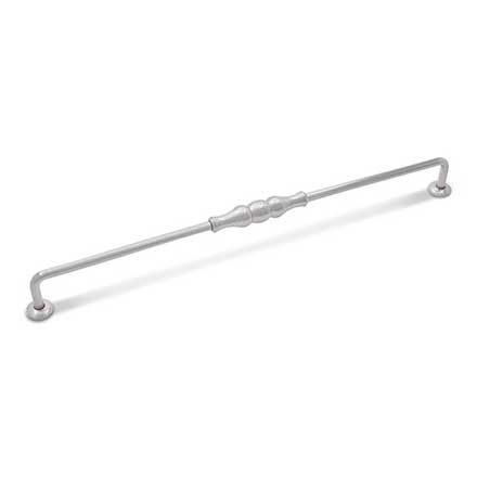 RK International [CP-3703-P] Solid Brass Cabinet Pull Handle - Beaded Middle - Oversized - Pewter Finish - 12 1/2&quot; L