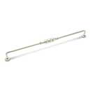 RK International [CP-3703-PN] Solid Brass Cabinet Pull Handle - Beaded Middle - Oversized - Polished Nickel Finish - 12&quot; C/C - 12 3/4&quot; L