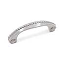 RK International [CP-2617-P] Solid Brass Cabinet Pull Handle - Beaded Bow - Standard Size - Satin Nickel Finish - 3" C/C - 3 1/2" L