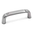 RK International [CP-3710-P] Solid Brass Cabinet Pull Handle - Smooth w/ Curved Line Edge - Standard Size - Satin Nickel Finish - 3" C/C - 3 1/2" L