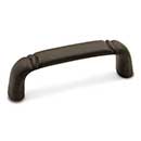 RK International [CP-3710-RB] Solid Brass Cabinet Pull Handle - Smooth w/ Curved Line Edge - Standard Size - Oil Rubbed Bronze Finish - 3" C/C - 3 1/2" L