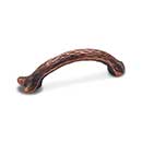 RK International [CP-401-DC] Solid Brass Cabinet Pull Handle - Branch - Standard Size - Distressed Copper Finish - 3" C/C - 4" L