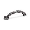 RK International [CP-401-DN] Solid Brass Cabinet Pull Handle - Branch - Standard Size - Distressed Nickel Finish - 3&quot; C/C - 4&quot; L