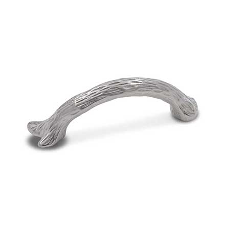 RK International [CP-401-P] Solid Brass Cabinet Pull Handle - Branch - Standard Size - Satin Nickel Finish - 3" C/C - 4" L
