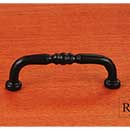 RK International [CP-04-BL] Solid Brass Cabinet Pull Handle - Decorative Curved - Standard Size - Black Finish - 3&quot; C/C - 3 3/8&quot; L