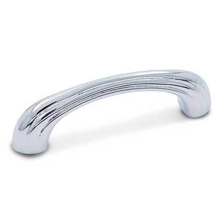 RK International [CP-92-C] Solid Brass Cabinet Pull Handle - Contoured Lines Bow - Standard Size - Polished Chrome Finish - 3" C/C - 3 9/16" L