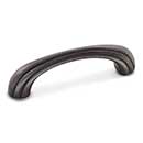 RK International [CP-92-DN] Solid Brass Cabinet Pull Handle - Contoured Lines Bow - Distressed Nickel Finish - 3" C/C - 3 9/16" L