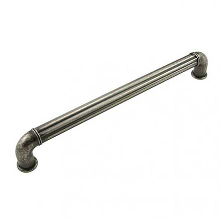 RK International [CP-642-WN] Die Cast Zinc Cabinet Pull Handle - Corcoran Series - Oversized - Weathered Nickel Finish - 8" C/C - 8 11/16" L