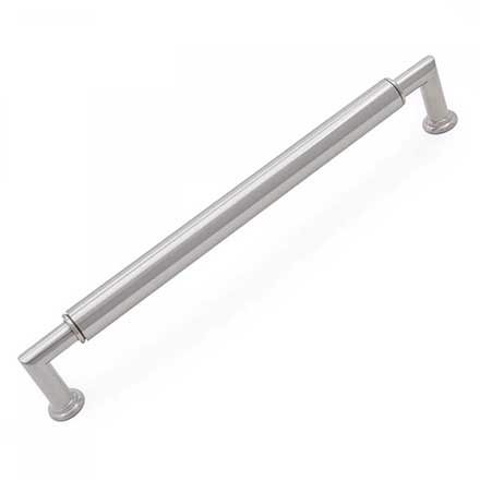 RK International [CP-879-P] Solid Brass Cabinet Pull Handle - Cylinder Middle - Oversized - Satin Nickel Finish - 10" C/C - 10 5/8" L