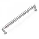 RK International [CP-879-P] Solid Brass Cabinet Pull Handle - Cylinder Middle - Oversized - Satin Nickel Finish - 10&quot; C/C - 10 5/8&quot; L