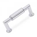 RK International [CP-880-PC] Solid Brass Cabinet Pull Handle - Cylinder Middle - Standard Size - Polished Chrome Finish - 3" C/C - 3 19/32" L