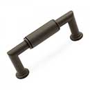 RK International [CP-880-RB] Solid Brass Cabinet Pull Handle - Cylinder Middle - Standard Size - Oil Rubbed Bronze Finish - 3&quot; C/C - 3 19/32&quot; L
