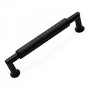 RK International [CP-881-BL] Solid Brass Cabinet Pull Handle - Cylinder Middle - Oversized - Flat Black Finish - 5&quot; C/C - 5 19/32&quot; L
