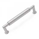RK International [CP-881-P] Solid Brass Cabinet Pull Handle - Cylinder Middle - Oversized - Satin Nickel Finish - 5&quot; C/C - 5 19/32&quot; L