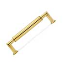 RK International [CP-881-ULB] Solid Brass Cabinet Pull Handle - Cylinder Middle - Oversized - Polished Brass Unlacquered Finish - 5" C/C - 5 19/32" L