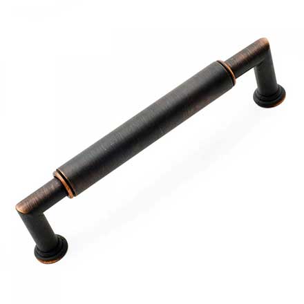 RK International [CP-881-VB] Solid Brass Cabinet Pull Handle - Cylinder Middle - Oversized - Valencia Bronze Finish - 5" C/C - 5 19/32" L