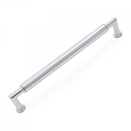 RK International [CP-882-PC] Solid Brass Cabinet Pull Handle - Cylinder Middle - Oversized - Polished Chrome Finish - 8" C/C - 8 9/16" L