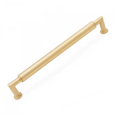 RK International [CP-882-SB] Solid Brass Cabinet Pull Handle - Cylinder Middle - Oversized - Satin Brass Finish - 8" C/C - 8 9/16" L