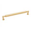 RK International [CP-879-SB] Solid Brass Cabinet Pull Handle - Cylinder Middle - Oversized - Satin Brass Finish - 10" C/C - 10 5/8" L