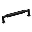 RK International [CP-881-BL] Solid Brass Cabinet Pull Handle - Cylinder Middle - Oversized - Flat Black Finish - 5" C/C - 5 19/32" L