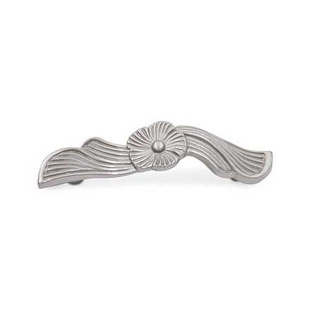 RK International [CP-83-P] Solid Brass Cabinet Pull Handle - Daisy - Standard Size - Satin Nickel Finish - 3" C/C - 4 1/4" L