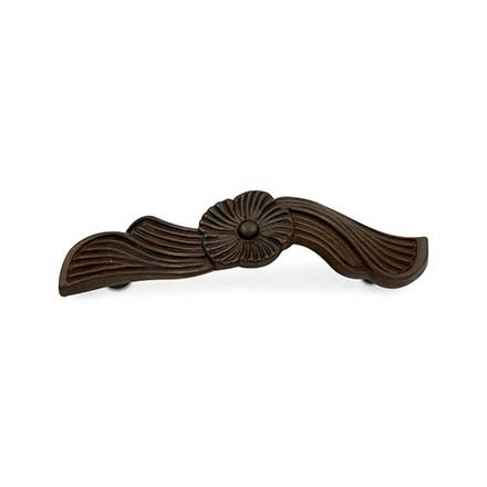 RK International [CP-83-RB] Solid Brass Cabinet Pull Handle - Daisy - Standard Size - Oil Rubbed Bronze Finish - 3" C/C - 4 1/4" L