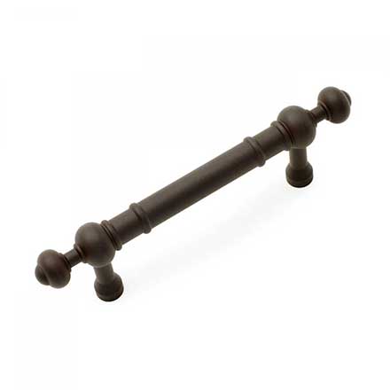 RK International [CP-815-RB] Solid Brass Cabinet Pull Handle - Plain w/ Decorative Ends - Standard Size - Oil Rubbed Bronze Finish - 3" C/C - 4 5/8" L