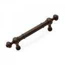 RK International [CP-815-RB] Solid Brass Cabinet Pull Handle - Plain w/ Decorative Ends - Standard Size - Oil Rubbed Bronze Finish - 3" C/C - 4 5/8" L