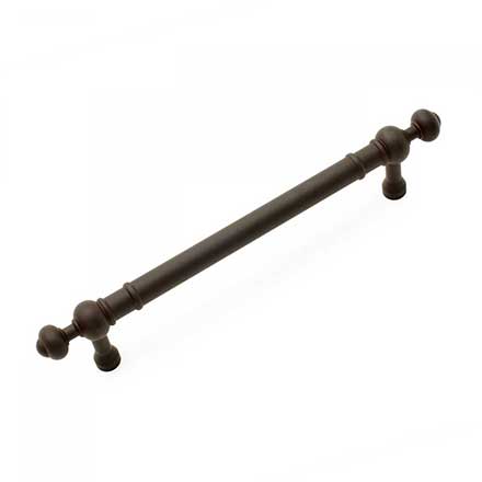 RK International [CP-816-RB] Solid Brass Cabinet Pull Handle - Plain w/ Decorative Ends - Oversized - Oil Rubbed Bronze Finish - 5" C/C - 6 5/8" L