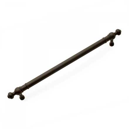 RK International [CP-817-RB] Solid Brass Cabinet Pull Handle - Plain w/ Decorative Ends - Oversized - Oil Rubbed Bronze Finish - 8&quot; C/C - 9 11/16&quot; L