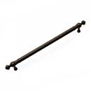 RK International [CP-817-RB] Solid Brass Cabinet Pull Handle - Plain w/ Decorative Ends - Oversized - Oil Rubbed Bronze Finish - 8" C/C - 9 11/16" L