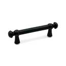 RK International [CP-20-BL] Solid Brass Cabinet Pull Handle - Distressed Decorative Rod - Standard Size - Black Finish - 3" C/C - 4 3/8" L