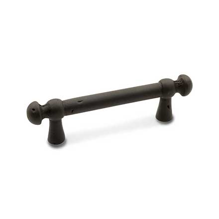 RK International [CP-20-RB] Solid Brass Cabinet Pull Handle - Distressed Decorative Rod - Standard Size - Oil Rubbed Bronze Finish - 3" C/C - 4 3/8" L