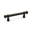 RK International [CP-20-RB] Solid Brass Cabinet Pull Handle - Distressed Decorative Rod - Standard Size - Oil Rubbed Bronze Finish - 3&quot; C/C - 4 3/8&quot; L