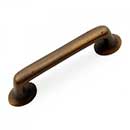 RK International [CP-809-AE] Solid Brass Cabinet Pull Handle - Distressed Rustic - Standard Size - Antique English Finish - 4&quot; C/C - 5&quot; L