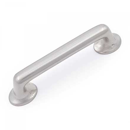 RK International [CP-809-P] Solid Brass Cabinet Pull Handle - Distressed Rustic - Standard Size - Satin Nickel Finish - 4" C/C - 5" L